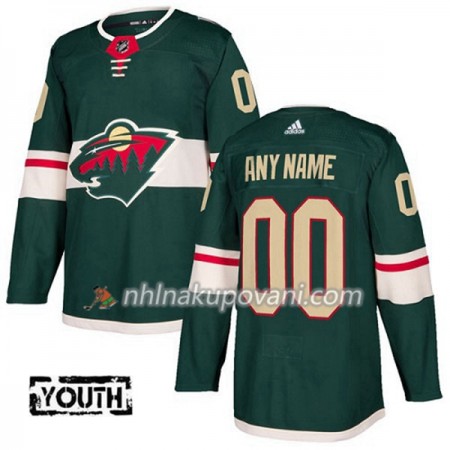 Minnesota Wild Dresy Personalizované Adidas 2017-2018 Zelená Authentic - Dětské Minnesota Wild Dresy Personalizované Adidas 2017-2018 Zelená Authentic - Dětské